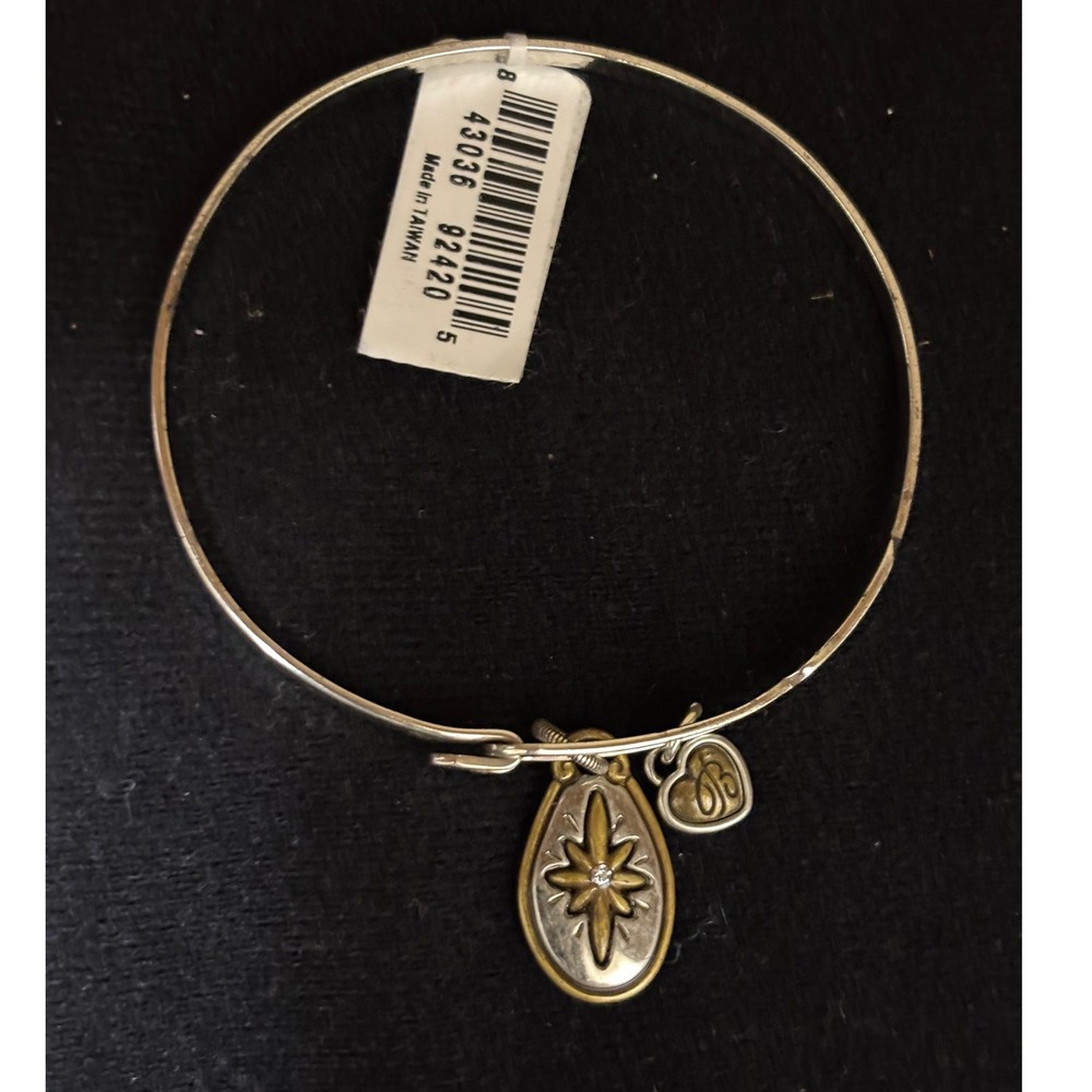 Brighton Womens Silver‎ Tone Bangle Bracelet "Joy to the World" Charm Rare find!